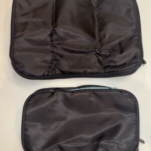 Lug 2pc CARGO COMPRESSION PACKING CUBES Black with Blue Swallows Lining EUC